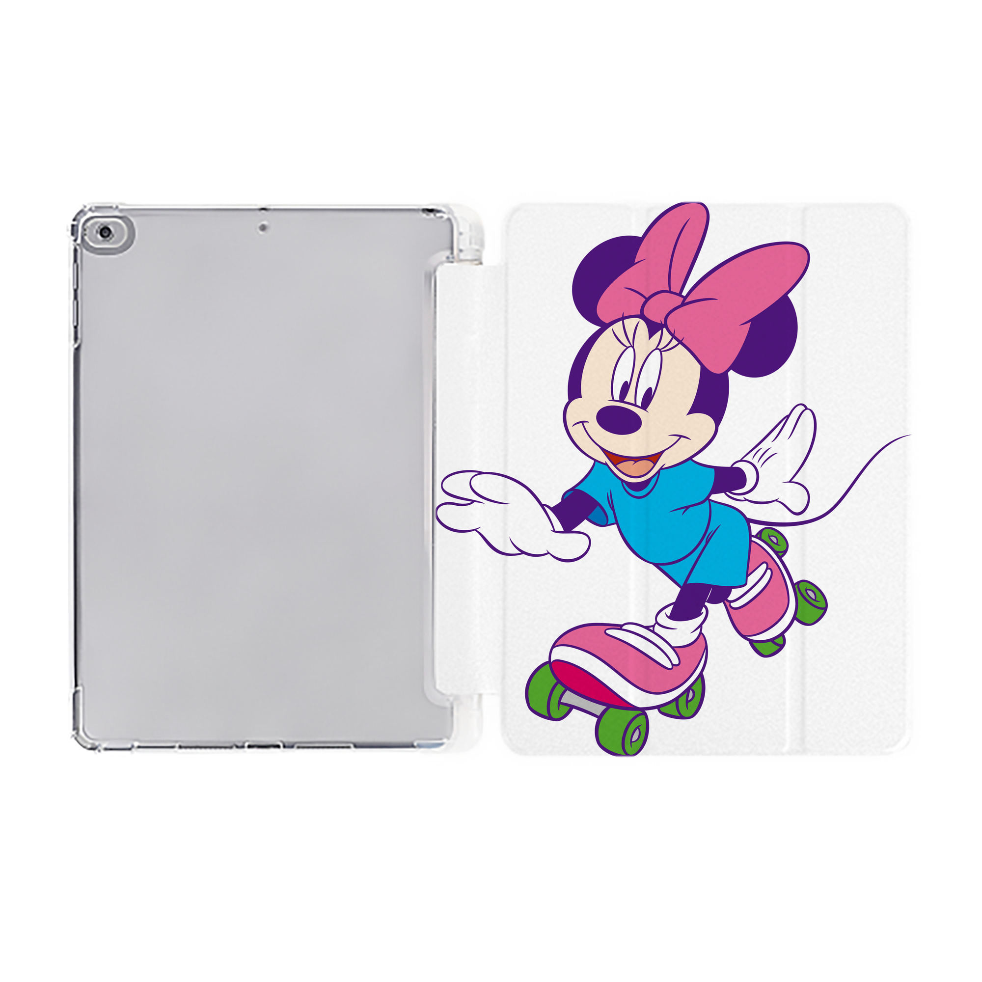 （画像用） ミッキーマウス Mickey Mouse IPad ケース ペン収納付き 三つ折りスタンド PUレザー×シリコン 対応機種9.5/10.5/10.9インチ